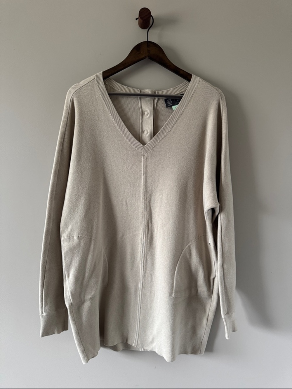 ANTHROPOLOGIE SATURDAY SUNDAY CRISSY SWEATER MINI DRESS BEIGE SIZE XS
